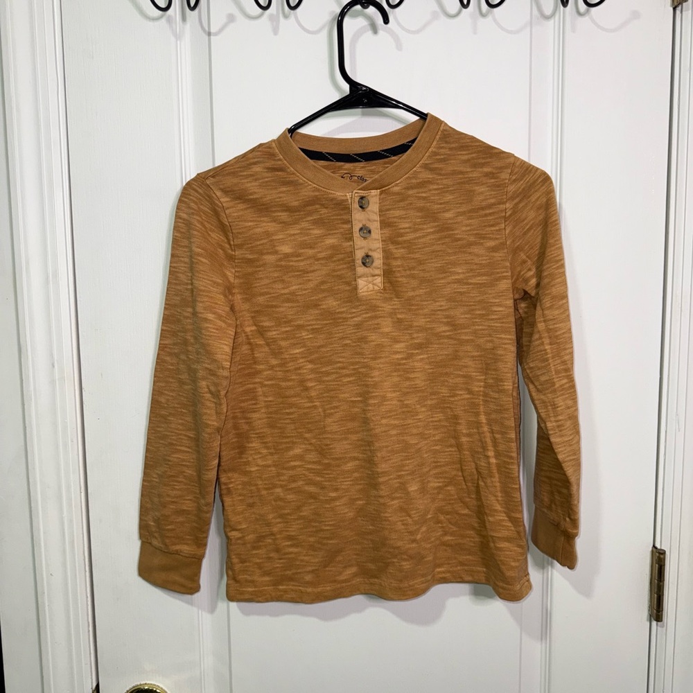Art Class Tan Long Sleeve Tee Relaxed Fit